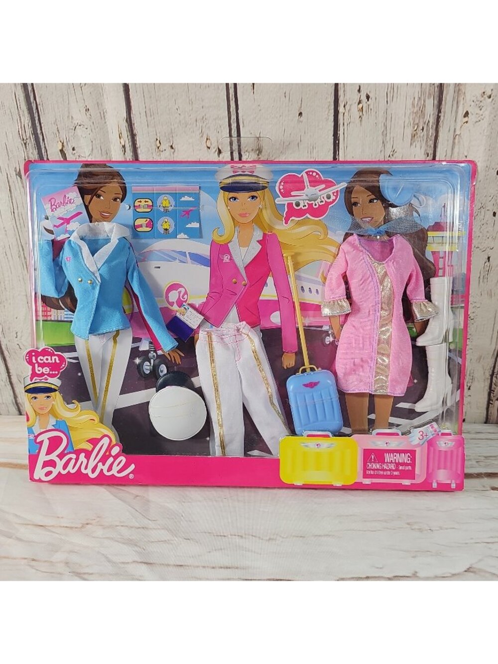 Barbie I Can Be Pilot & Flight Attendant Fashions & Accessories New